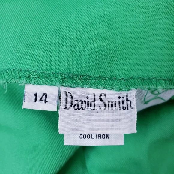 David Smith Green & White Skort Gold Skirt Athletic Wear Women's Size 16 - Picture 5 of 8